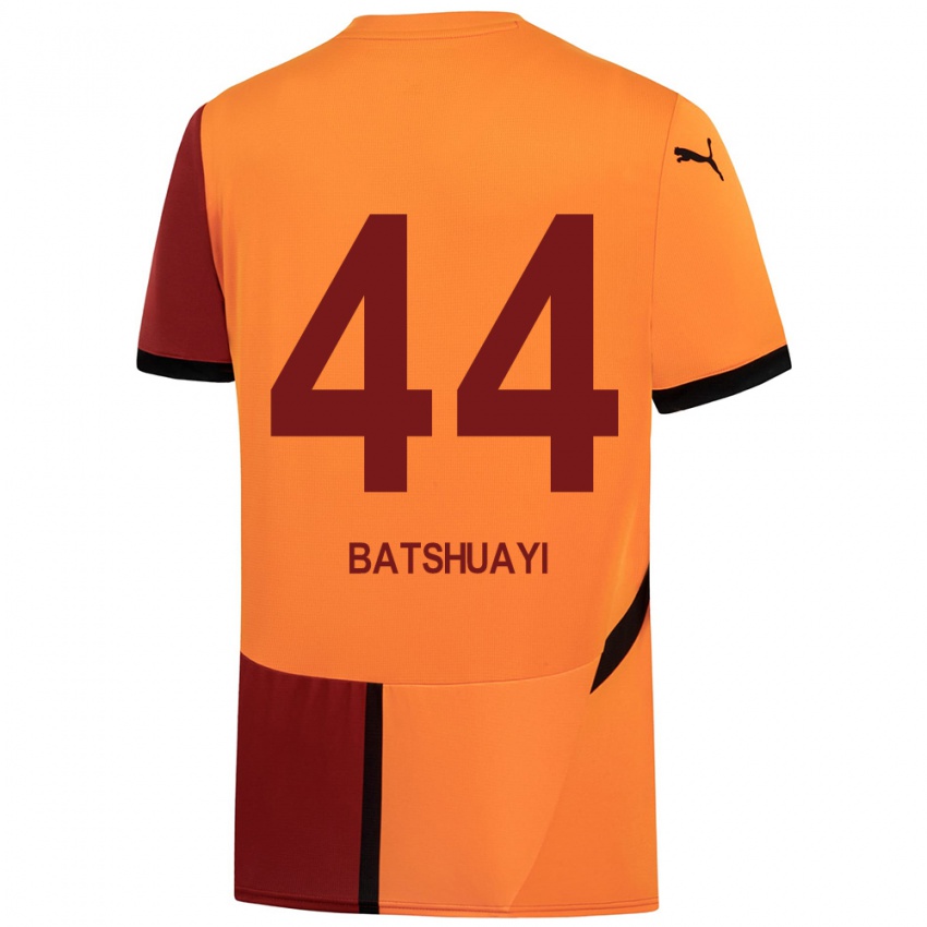 Hombre Camiseta Michy Batshuayi #44 Amarillo Rojo 1ª Equipación 2024/25 La Camisa