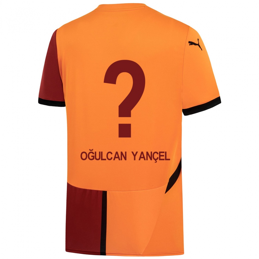 Hombre Camiseta Necati Oğulcan Yançel #0 Amarillo Rojo 1ª Equipación 2024/25 La Camisa