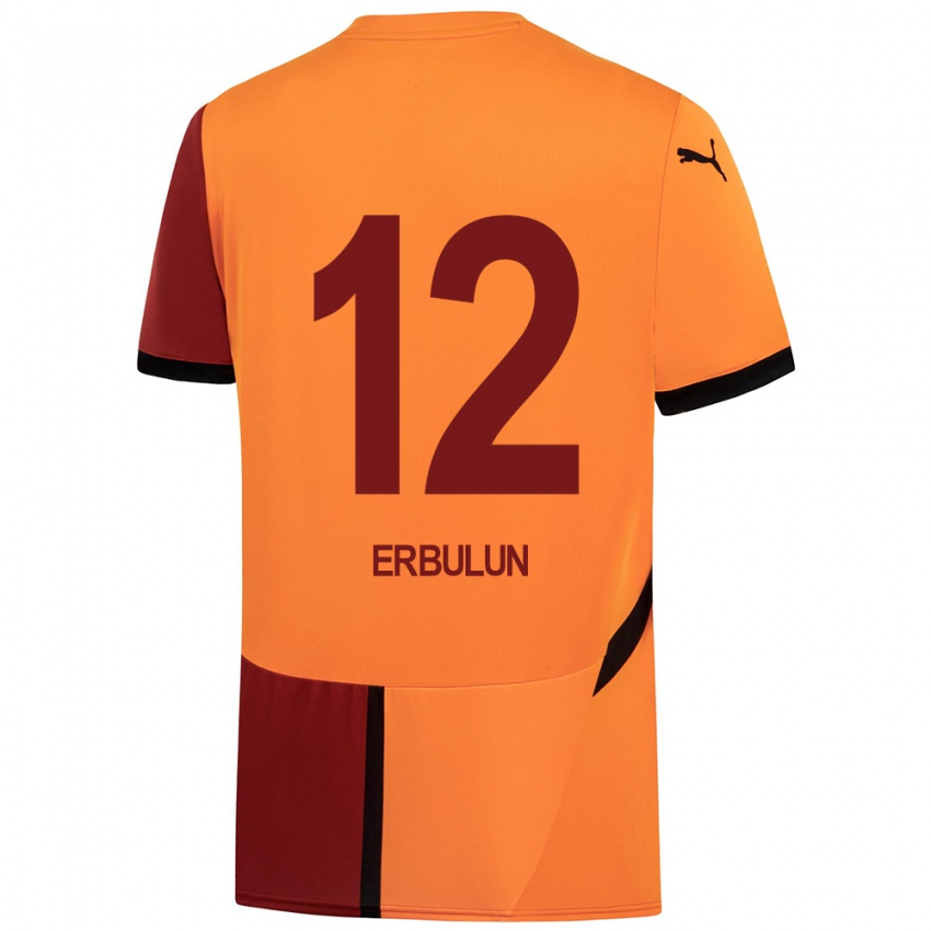 Hombre Camiseta Helin Erbulun #12 Amarillo Rojo 1ª Equipación 2024/25 La Camisa