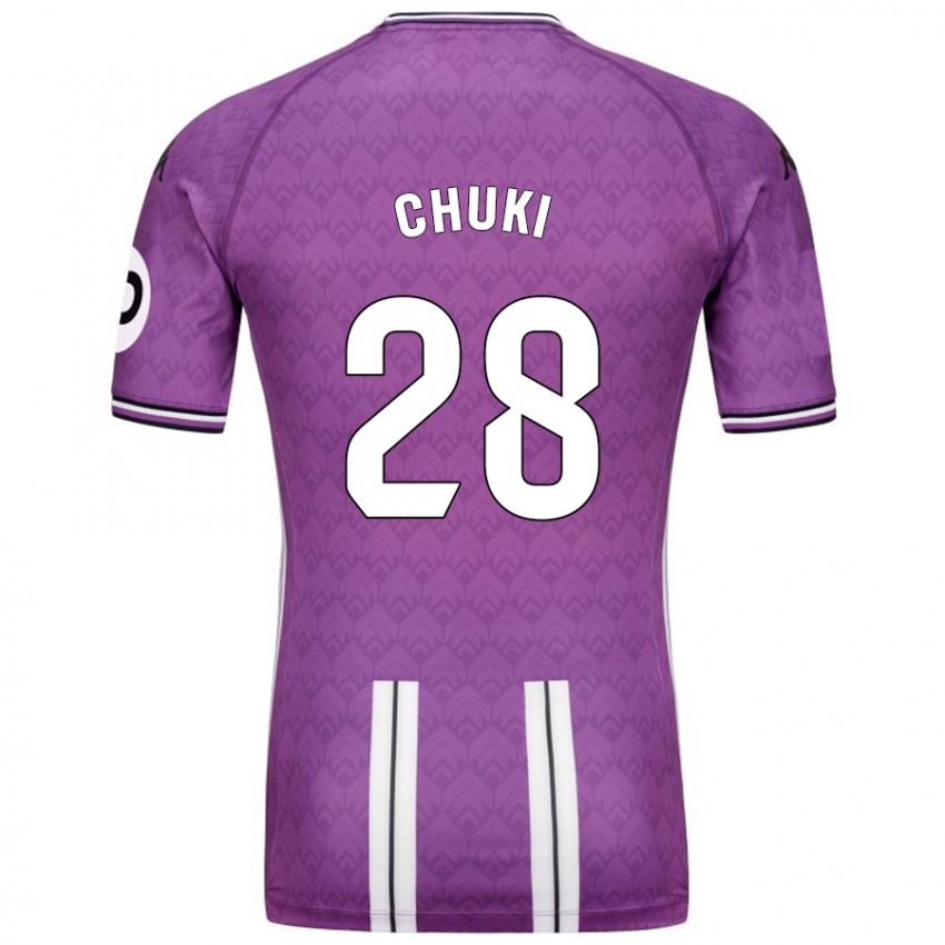 Hombre Camiseta Chuki #28 Púrpura Blanco 1ª Equipación 2024/25 La Camisa