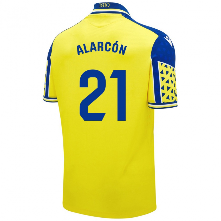 Hombre Camiseta Tomás Alarcón #21 Amarillo Azul 1ª Equipación 2024/25 La Camisa