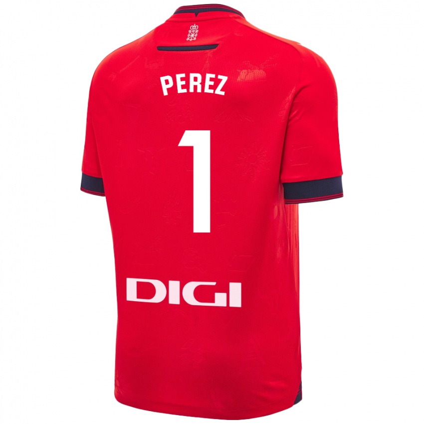 Hombre Camiseta Silvia Pérez Fernández De Romarategui #1 Rojo Blanco 1ª Equipación 2024/25 La Camisa