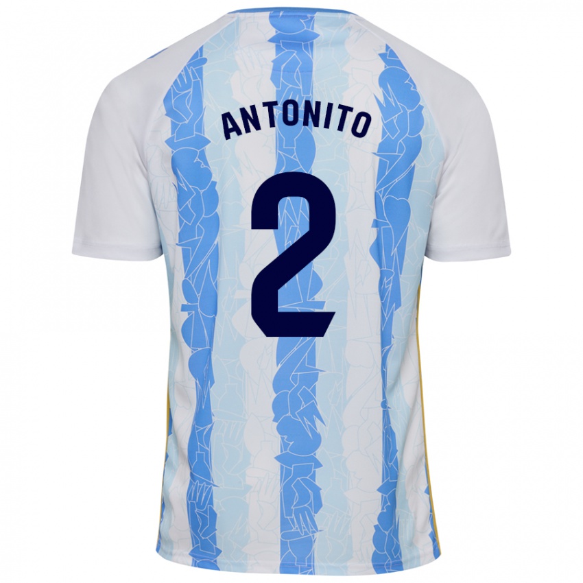 Hombre Camiseta Antoñito #2 Blanco Azul 1ª Equipación 2024/25 La Camisa