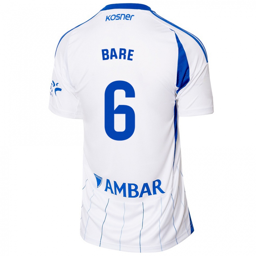 Hombre Camiseta Keidi Bare #6 Rojo Blanco 1ª Equipación 2024/25 La Camisa