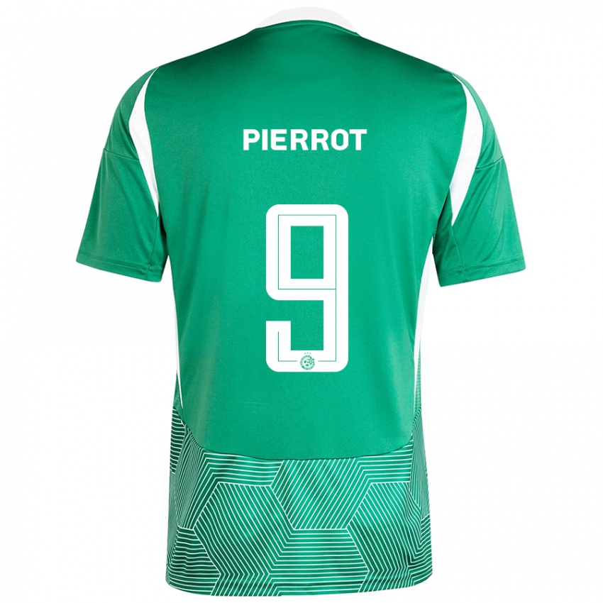 Hombre Camiseta Frantzdy Pierrot #9 Verde Blanco 1ª Equipación 2024/25 La Camisa