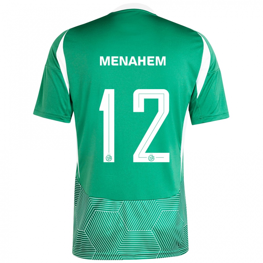 Hombre Camiseta Sun Menahem #12 Verde Blanco 1ª Equipación 2024/25 La Camisa