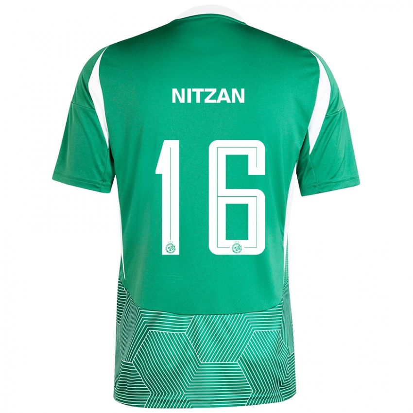 Hombre Camiseta Itamar Nitzan #16 Verde Blanco 1ª Equipación 2024/25 La Camisa