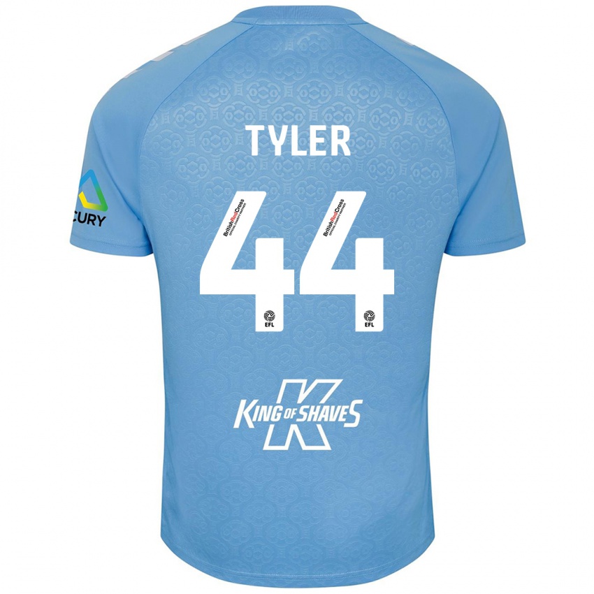 Hombre Camiseta Cian Tyler #44 Azul Blanco 1ª Equipación 2024/25 La Camisa