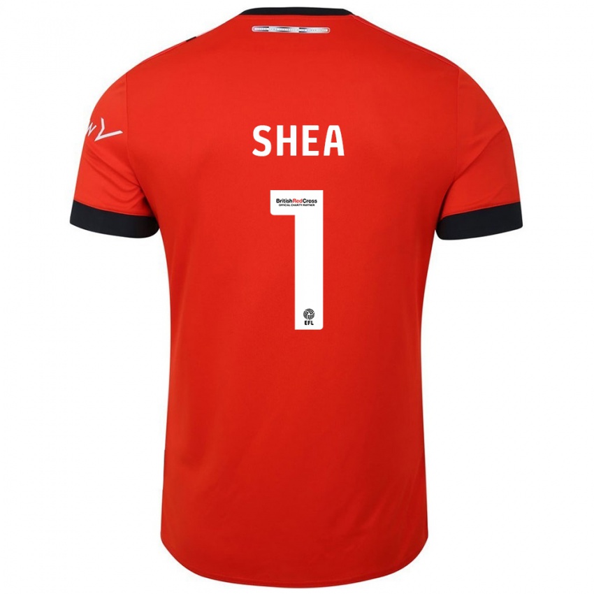 Hombre Camiseta James Shea #1 Naranja Negro 1ª Equipación 2024/25 La Camisa