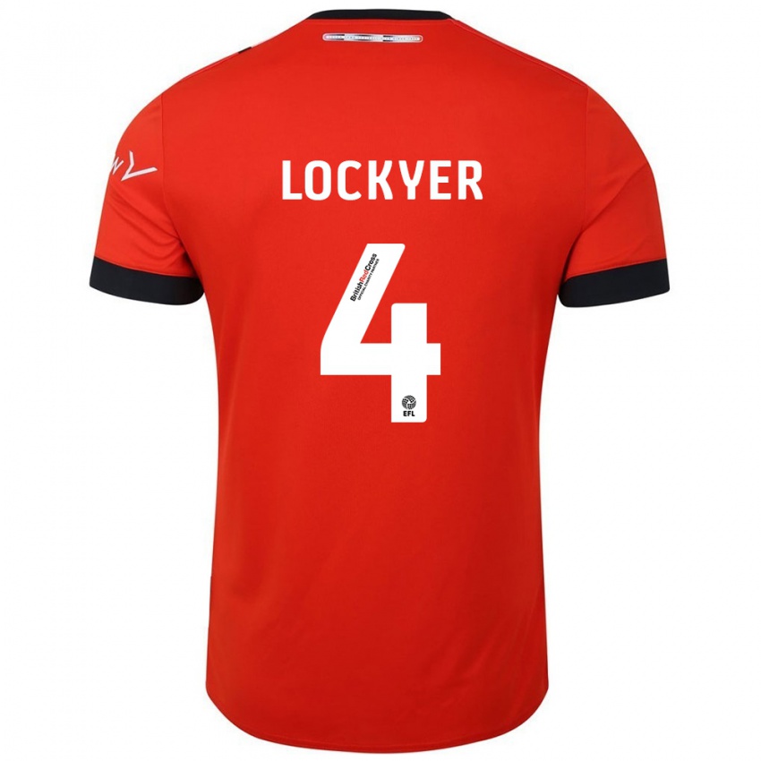 Hombre Camiseta Tom Lockyer #4 Naranja Negro 1ª Equipación 2024/25 La Camisa