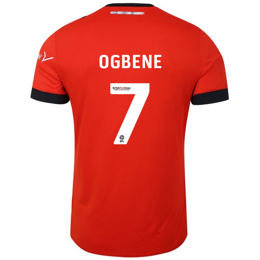 Hombre Camiseta Chiedozie Ogbene #7 Naranja Negro 1ª Equipación 2024/25 La Camisa