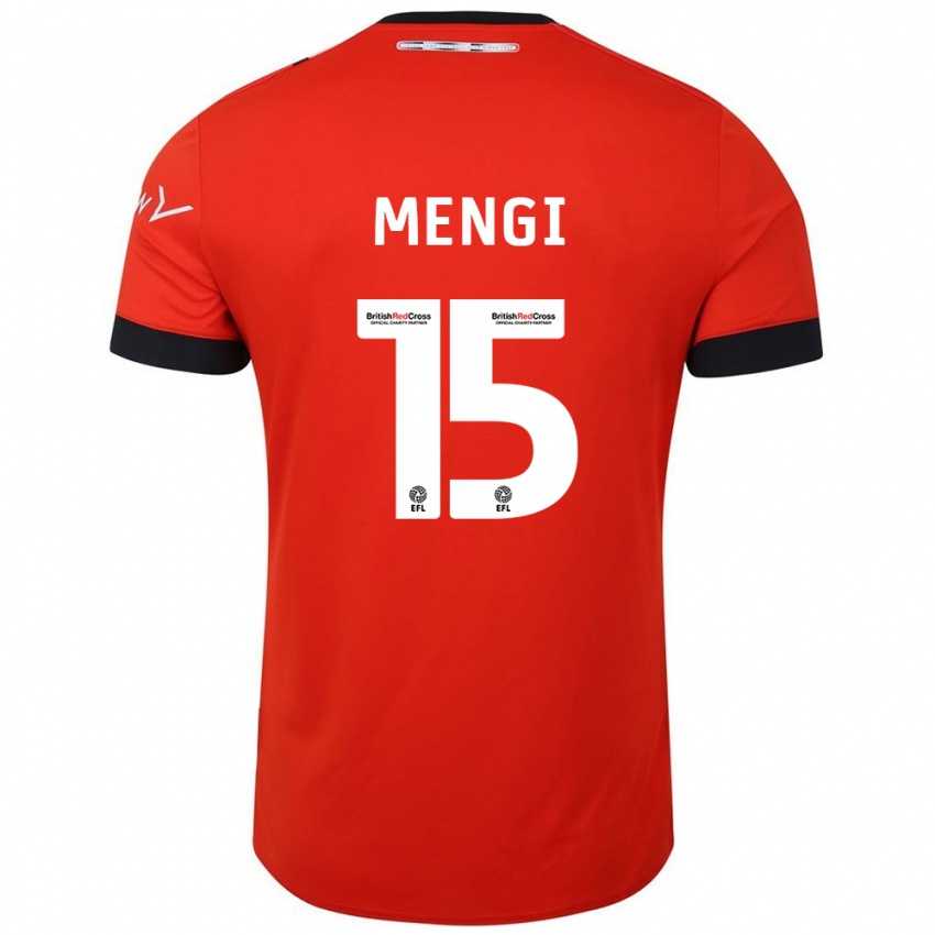 Hombre Camiseta Teden Mengi #15 Naranja Negro 1ª Equipación 2024/25 La Camisa