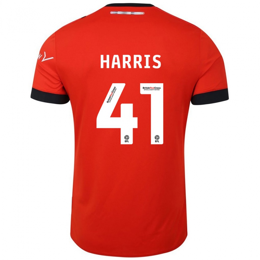 Hombre Camiseta Taylan Harris #41 Naranja Negro 1ª Equipación 2024/25 La Camisa