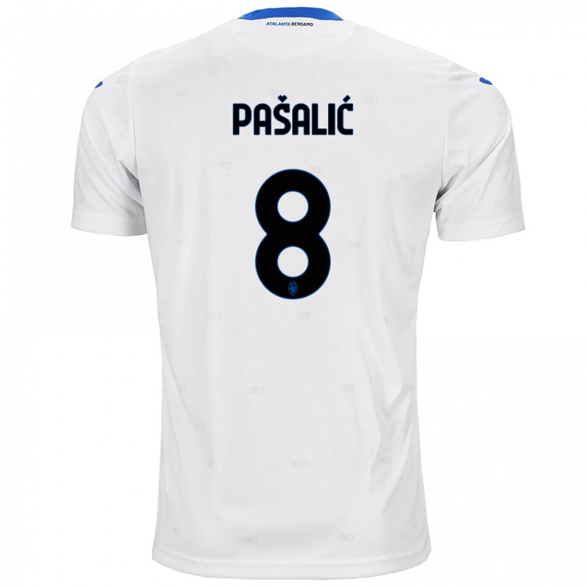 Hombre Camiseta Mario Pasalic #8 Blanco 2ª Equipación 2024/25 La Camisa