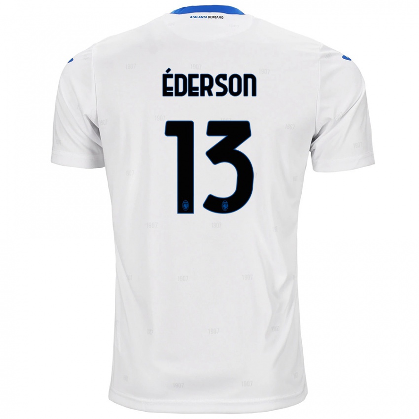 Hombre Camiseta Ederson #13 Blanco 2ª Equipación 2024/25 La Camisa