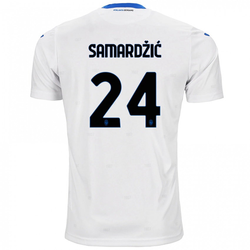 Hombre Camiseta Lazar Samardžić #24 Blanco 2ª Equipación 2024/25 La Camisa