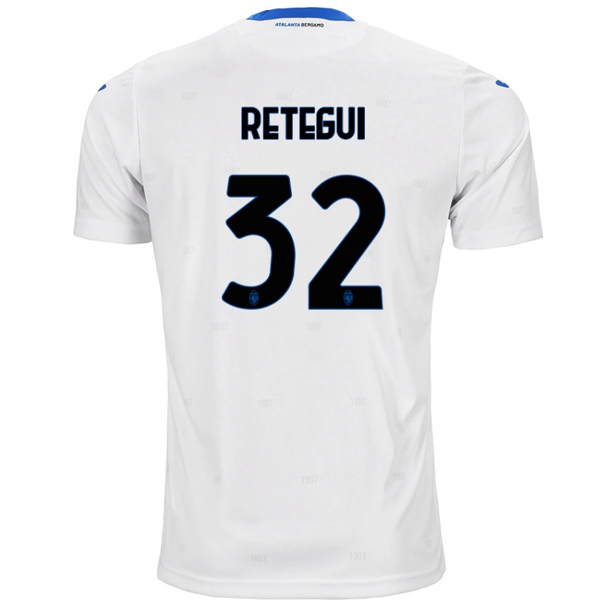 Hombre Camiseta Mateo Retegui #32 Blanco 2ª Equipación 2024/25 La Camisa