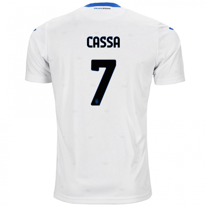 Hombre Camiseta Federico Cassa #7 Blanco 2ª Equipación 2024/25 La Camisa