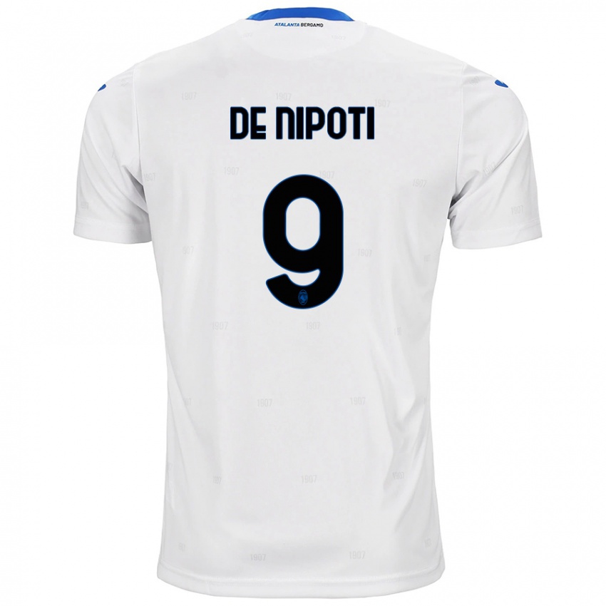 Hombre Camiseta Tommaso De Nipoti #9 Blanco 2ª Equipación 2024/25 La Camisa