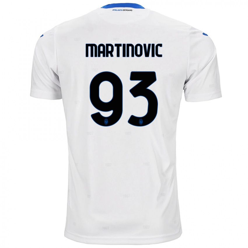 Hombre Camiseta Melania Martinovic #93 Blanco 2ª Equipación 2024/25 La Camisa