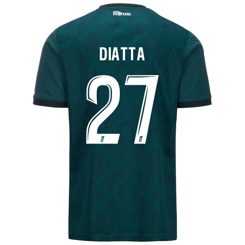 Hombre Camiseta Krépin Diatta #27 Verde Oscuro 2ª Equipación 2024/25 La Camisa