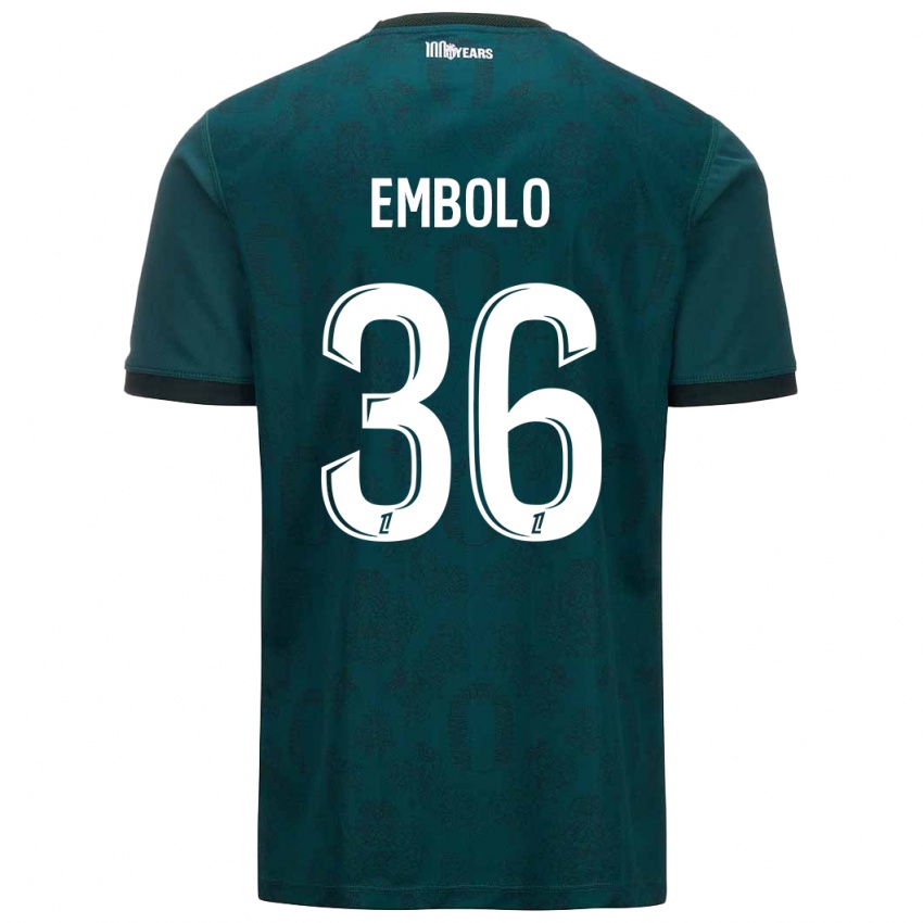 Hombre Camiseta Breel Embolo #36 Verde Oscuro 2ª Equipación 2024/25 La Camisa