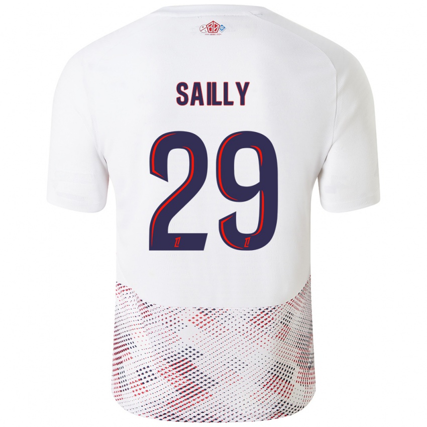 Hombre Camiseta Charlotte Sailly #29 Blanco Azul Real 2ª Equipación 2024/25 La Camisa