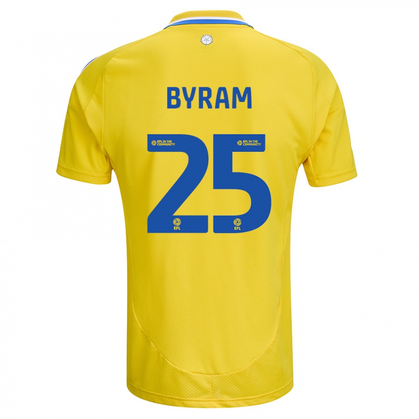 Hombre Camiseta Sam Byram #25 Amarillo Azul 2ª Equipación 2024/25 La Camisa