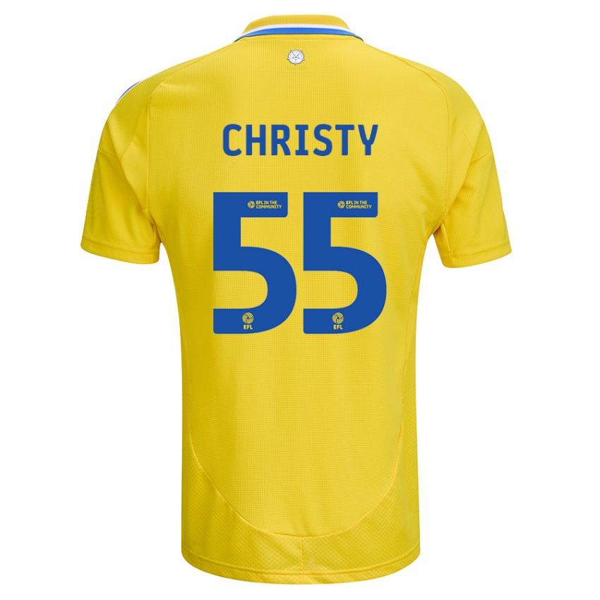 Hombre Camiseta Harry Christy #55 Amarillo Azul 2ª Equipación 2024/25 La Camisa