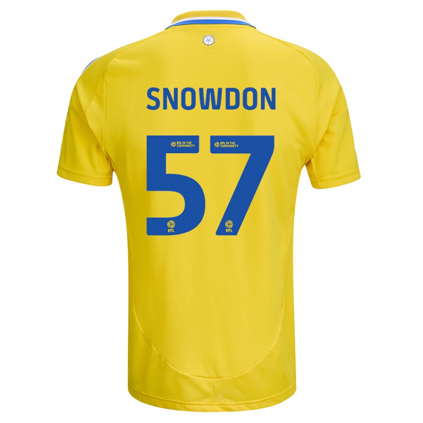 Hombre Camiseta Joe Snowdon #57 Amarillo Azul 2ª Equipación 2024/25 La Camisa