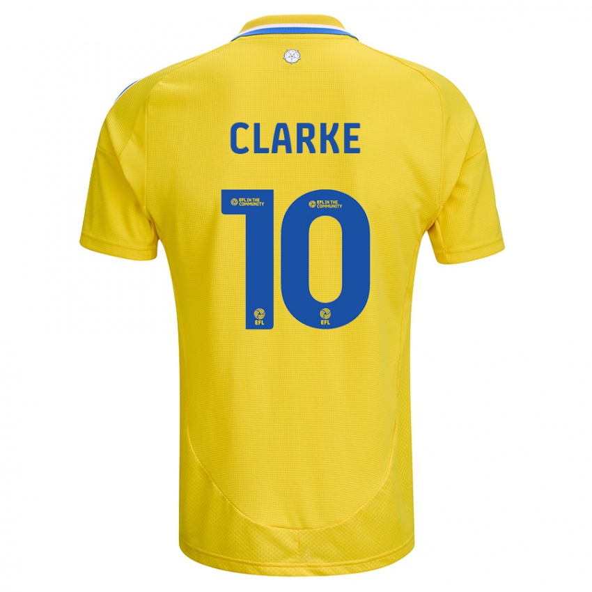 Hombre Camiseta Sarah Clarke #10 Amarillo Azul 2ª Equipación 2024/25 La Camisa