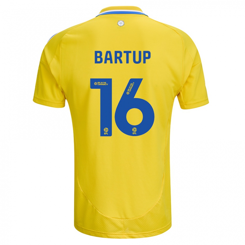 Hombre Camiseta Laura Bartup #16 Amarillo Azul 2ª Equipación 2024/25 La Camisa