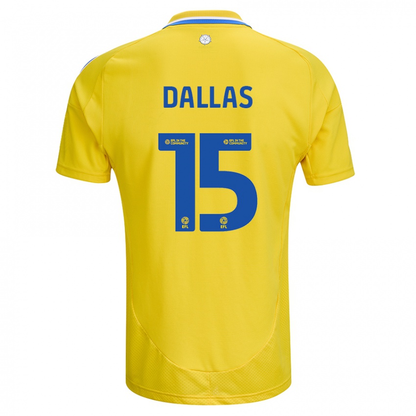 Hombre Camiseta Stuart Dallas #15 Amarillo Azul 2ª Equipación 2024/25 La Camisa