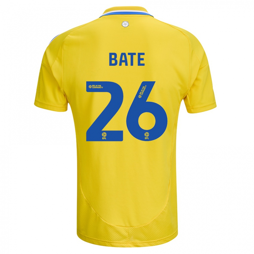 Hombre Camiseta Lewis Bate #26 Amarillo Azul 2ª Equipación 2024/25 La Camisa