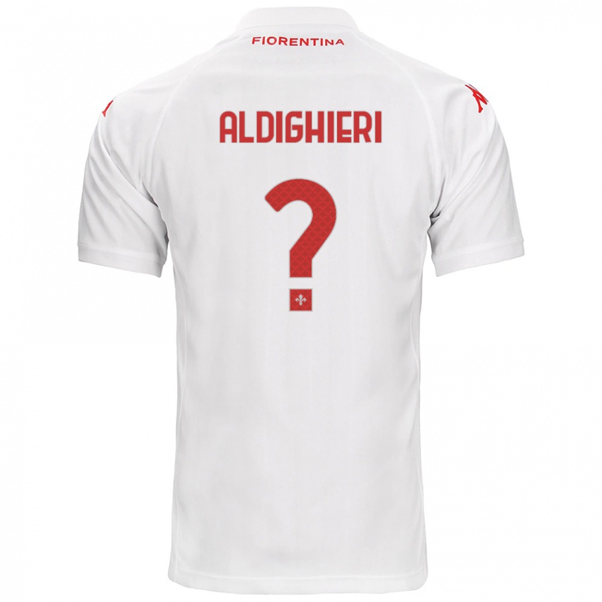 Hombre Camiseta Benedetto Aldighieri #0 Blanco 2ª Equipación 2024/25 La Camisa