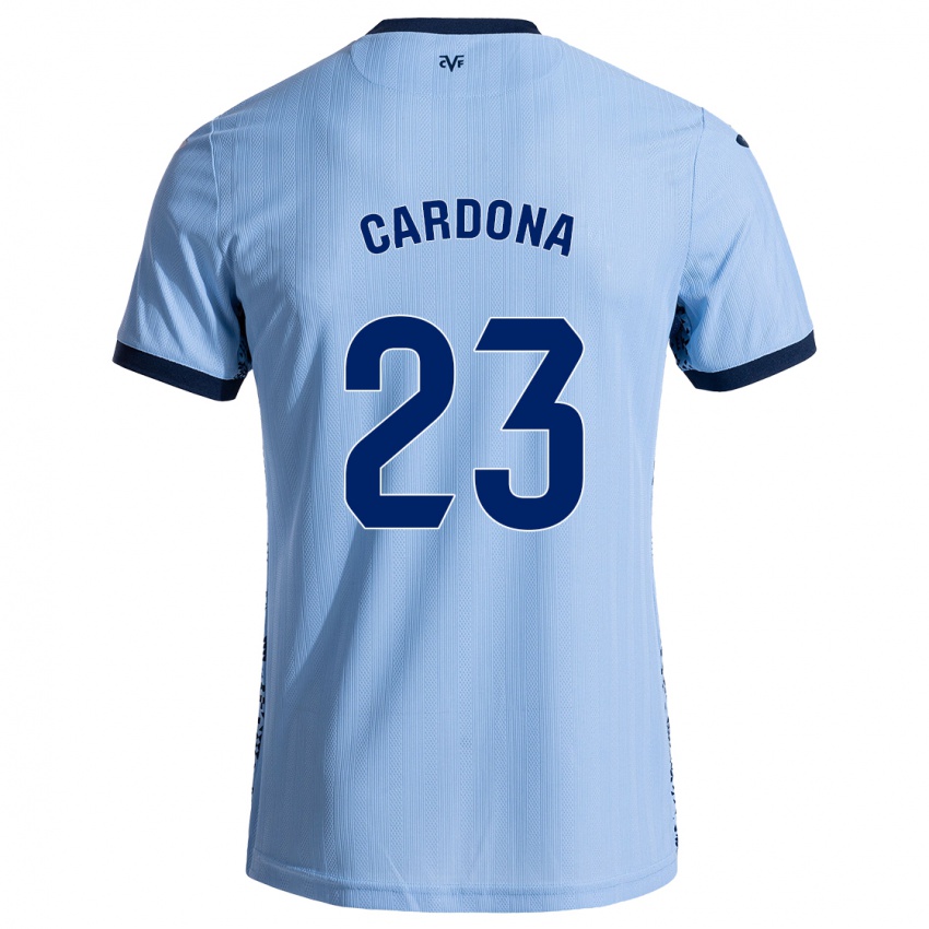 Hombre Camiseta Sergi Cardona #23 Azul Cielo 2ª Equipación 2024/25 La Camisa