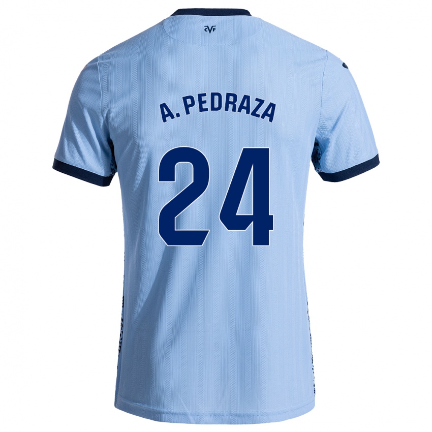 Hombre Camiseta Alfonso Pedraza #24 Azul Cielo 2ª Equipación 2024/25 La Camisa