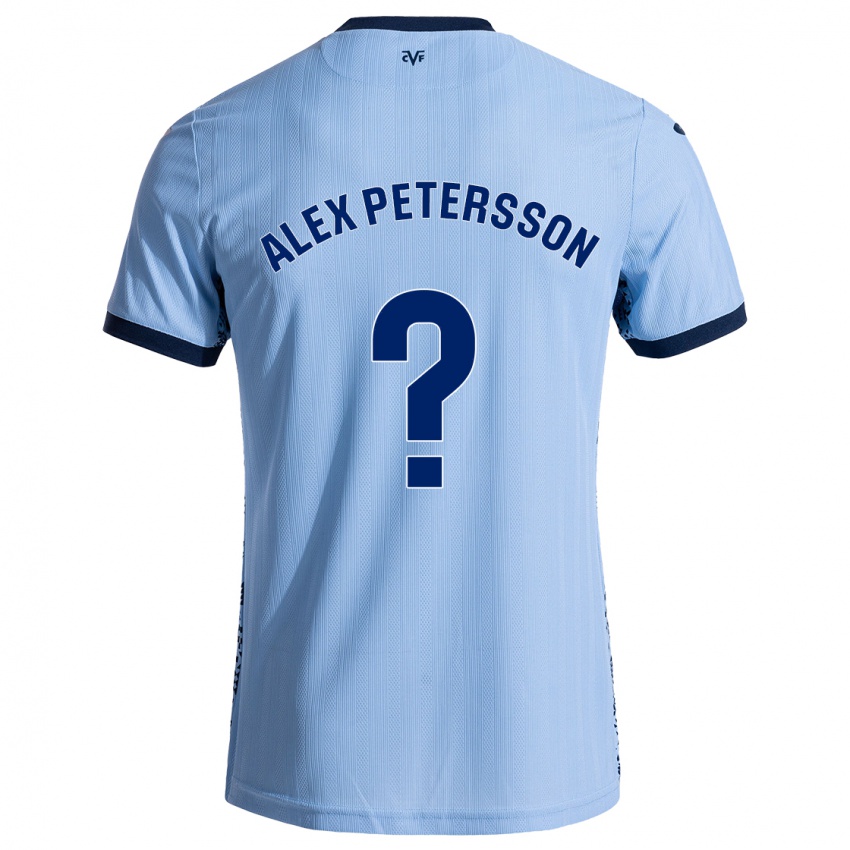 Hombre Camiseta Max Alex Petersson #0 Azul Cielo 2ª Equipación 2024/25 La Camisa