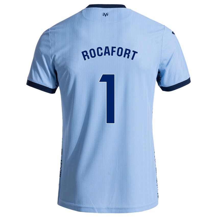 Hombre Camiseta Rodrigo Rocafort #1 Azul Cielo 2ª Equipación 2024/25 La Camisa