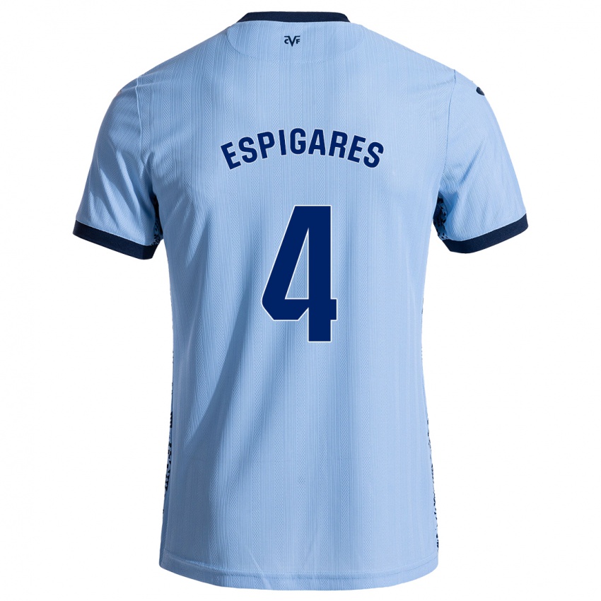 Hombre Camiseta Antonio Espigares #4 Azul Cielo 2ª Equipación 2024/25 La Camisa