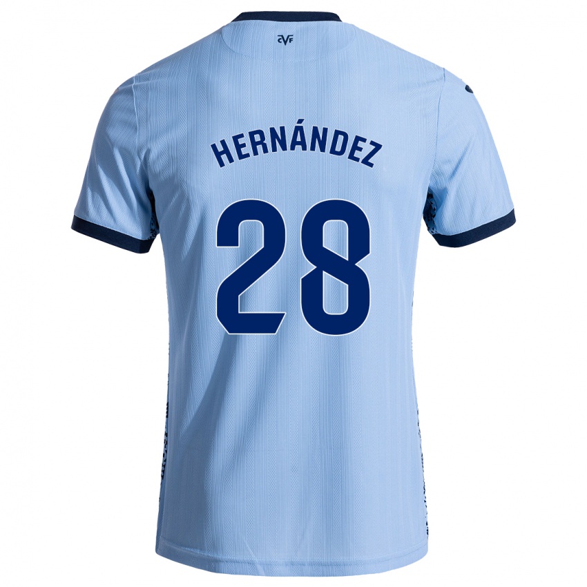 Hombre Camiseta Gerard Hernández #28 Azul Cielo 2ª Equipación 2024/25 La Camisa