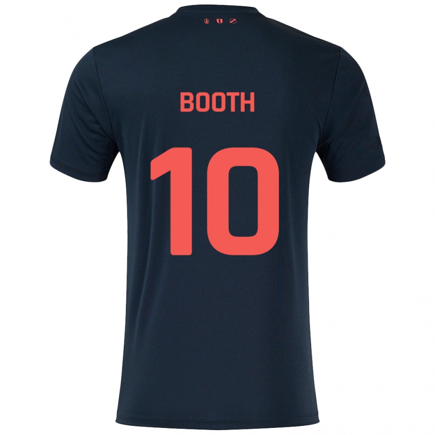 Hombre Camiseta Taylor Booth #10 Negro Rojo 2ª Equipación 2024/25 La Camisa