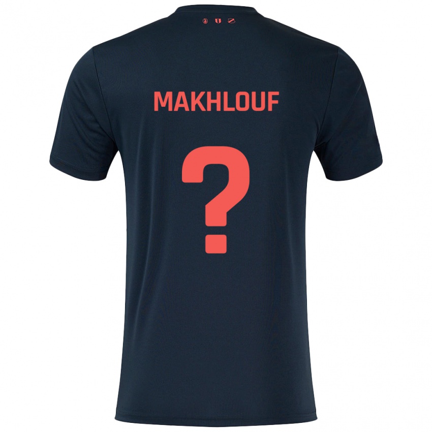 Hombre Camiseta Yassir Makhlouf #0 Negro Rojo 2ª Equipación 2024/25 La Camisa