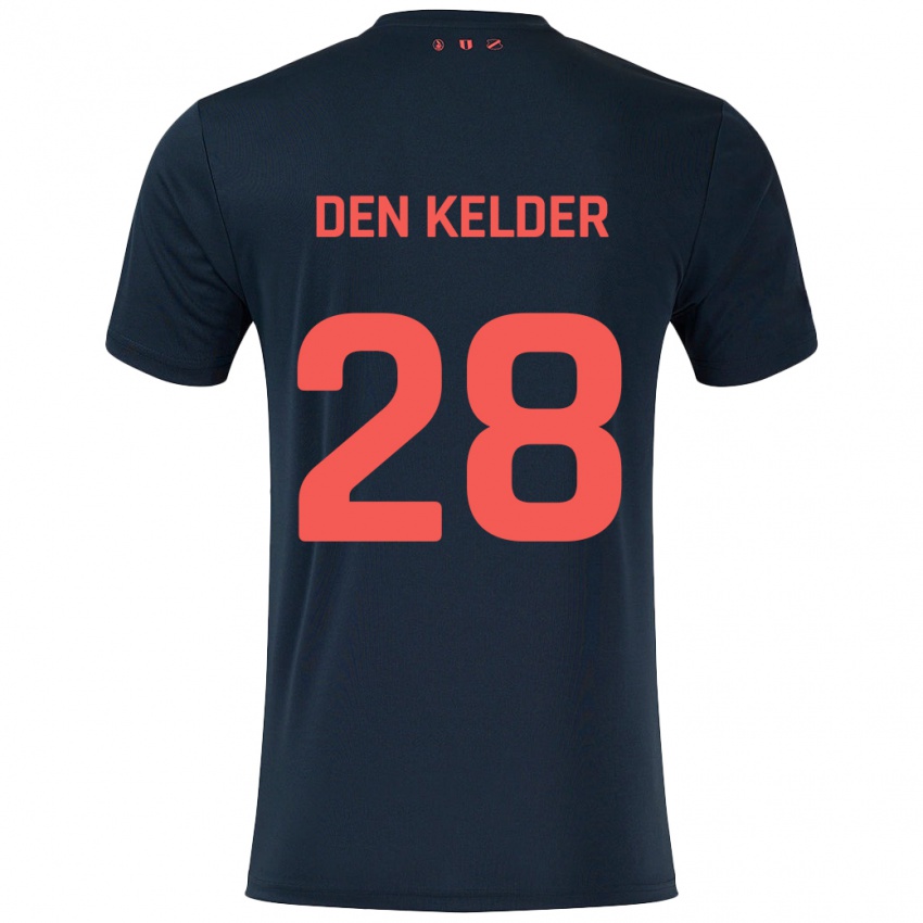 Hombre Camiseta Gera Op Den Kelder #28 Negro Rojo 2ª Equipación 2024/25 La Camisa