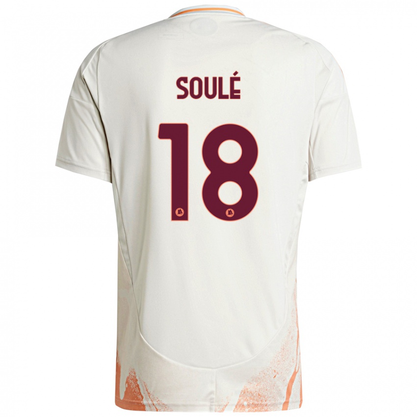 Hombre Camiseta Matías Soulé #18 Crema Blanco Naranja 2ª Equipación 2024/25 La Camisa