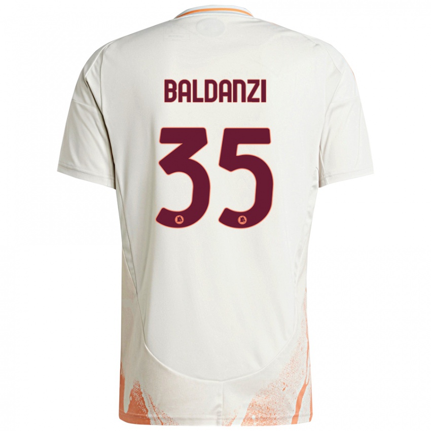 Hombre Camiseta Tommaso Baldanzi #35 Crema Blanco Naranja 2ª Equipación 2024/25 La Camisa