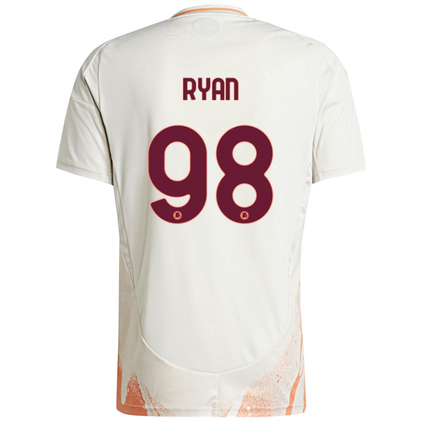 Hombre Camiseta Mathew Ryan #98 Crema Blanco Naranja 2ª Equipación 2024/25 La Camisa