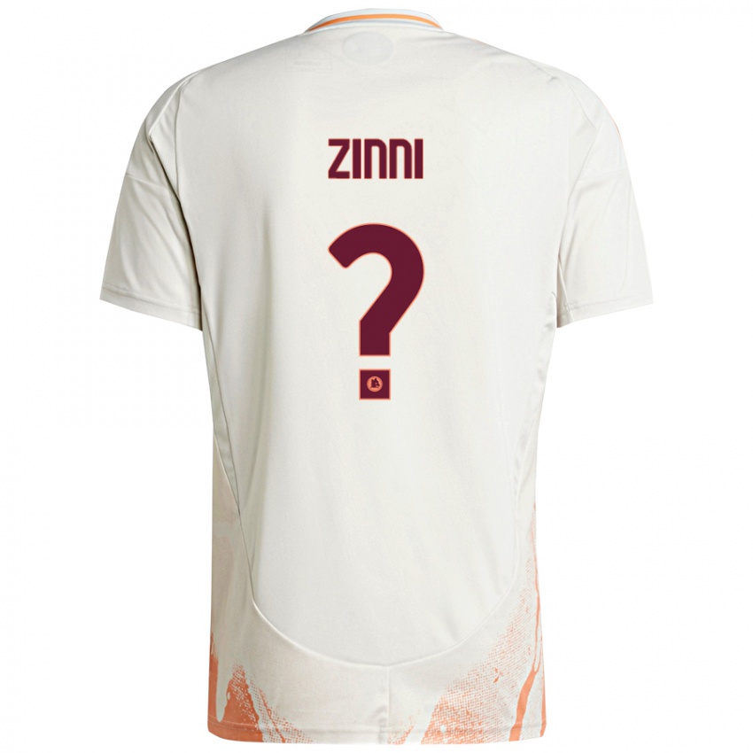 Hombre Camiseta Raul Zinni #0 Crema Blanco Naranja 2ª Equipación 2024/25 La Camisa