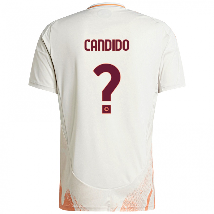 Hombre Camiseta Gabriele Candido #0 Crema Blanco Naranja 2ª Equipación 2024/25 La Camisa