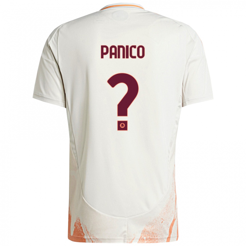 Hombre Camiseta Francesco Panico #0 Crema Blanco Naranja 2ª Equipación 2024/25 La Camisa